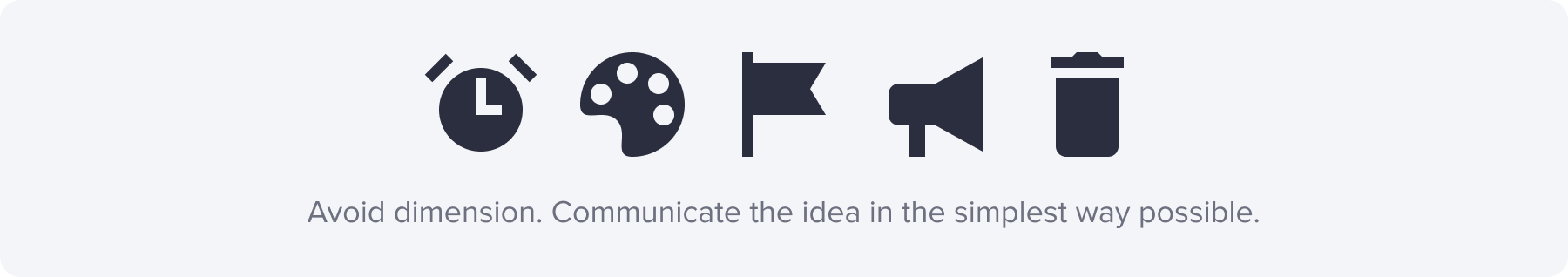 Icon simplicity example